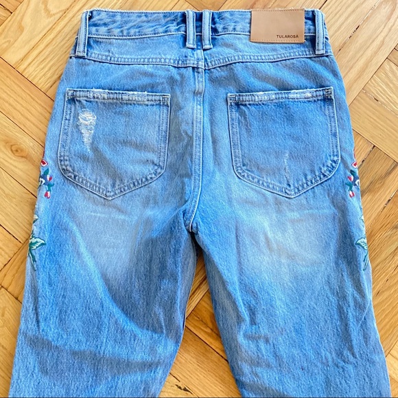 Tularosa Hailey Straight Leg Floral Print Jeans in Tala - Picture 12 of 15